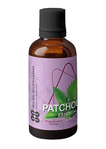 Image of Heilen Biopharm Patchouli Essential Oil - 100 mL Per Bottle Pack of 1,For Skin Rejuvenation & Aromatherapy (Pogostemon Cablin)