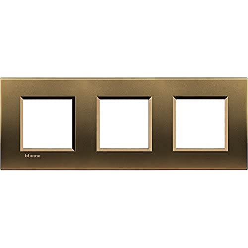 Plaque de finition BTicino Livinglight LNA4802M3BZ bronze à clipser