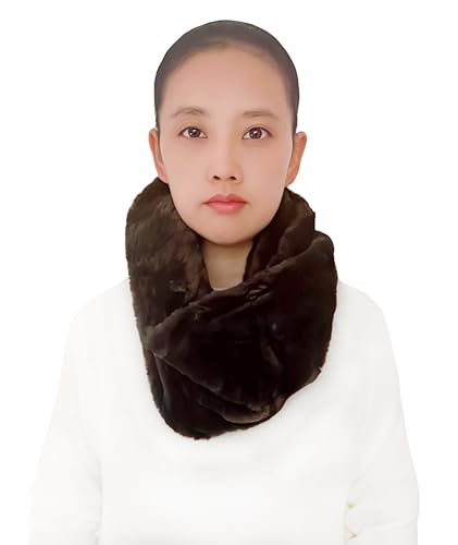 Lina & Lily Solid Color Faux Fur Women's Infinity Scarf Winter Neck Warmer Snood