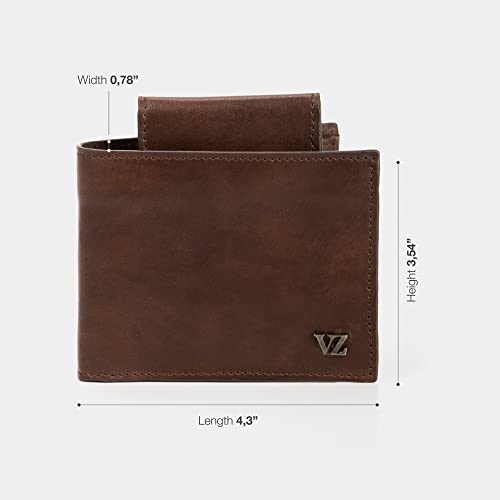 VELEZ Brown Full Grain Leather Wallet for Men With ID Window and 7 Card Slots Handmade Vintage Stylish4