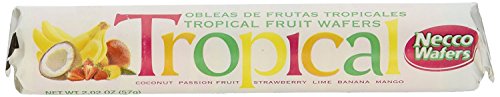 Necco Wafers Tropical, 24 of 2.02 Oz Rolls