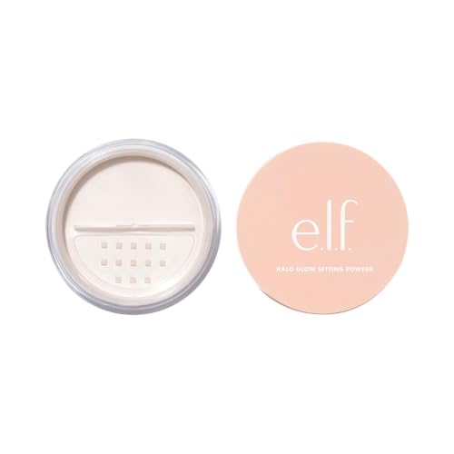 Halo Glow Setting Powder - Polvo sedoso, ligero, borroso, suaviza, minimiza los poros y líneas finas, 0.24 onzas