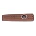 Wood Kazoo Flute, Wooden Musical Instrument for Guitar Ukulele Accompaniment, Harmonica Diaphragm Wind Instrument with Mouth Ring, Compact Portable Design for Travel and Outdoor (Walnut)