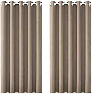 FLOWEROOM Thermal Blackout Curtains for Bedroom, 66 x 54 inches Long, Navy - Winter Energy Saving/Summer Sun Blocking/Noise Reducing Window Curtain for Living Room, Set of 2 Eyelets Curtains