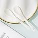 Mosuji Set of 6 Premium White Porcelain Coffee Spoons for Espresso, Tea, Sauces, and Desserts,(13cm,5.12inch)