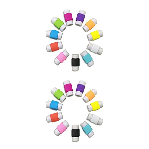 Mingtongli 2 Juegos de Funda de cable de carga Accesorios móviles universales Protector de cable de resistencia Conveniente cubierta de protección de cable Cover