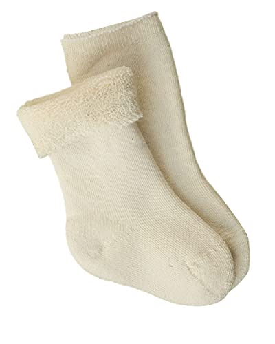 Grödo, Chaussettes épaisses en tissu éponge pour bébé/enfant - 100 % coton (KBA)., naturel, 58