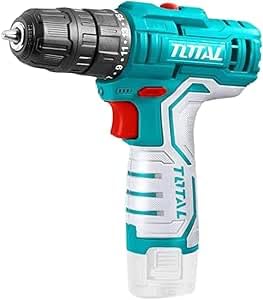 Total Cordless High-power Drill Machine – Indoor & outdoor Use with 2 Rechargeable Lithium-ion 12V Battery and Charger| Suitable for Wood, Plastic, wall etc.