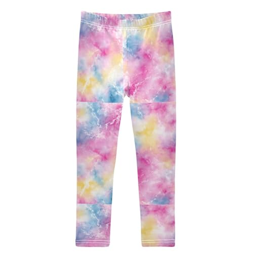 Boccsty Blue Pink Tie Dye Colorful Girls Leggings Kids Yoga Pants Dance Active Tights 4T