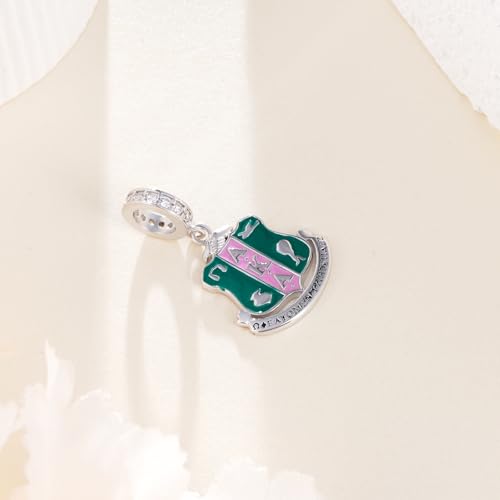 AKA Sorority Gifts 925 Sterling Silver AKA Charms for Bracelets Sorority Jewelry Gifts for Women3