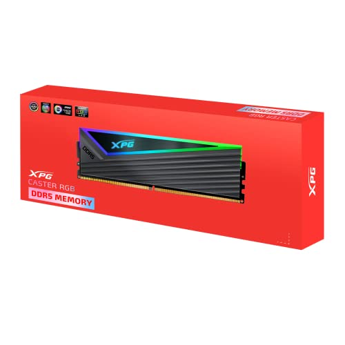 Memoria RAM XPG Caster RGB DDR5 6000 MHz da 16GB con illuminazione RGB, colore Nero - RAM - Immagine 6