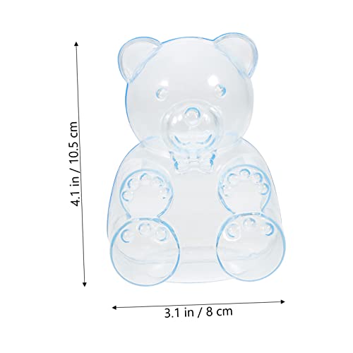 OUNONA Caixa De Doces Em Forma De Urso 6 Peças Recipiente Transparente De Plástico Para Doces Caixas