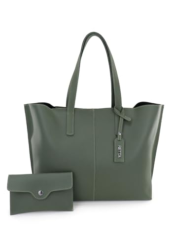 Bolsa Feminina Sacola Grande Com Necessaire Retta (VERDE)