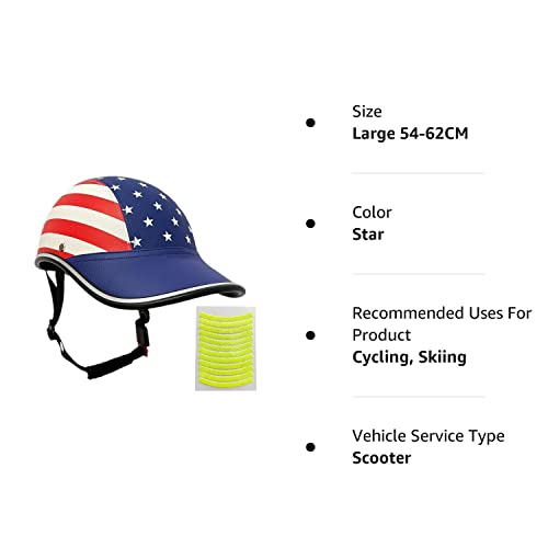 Vichfa Bicycle Helmet For Adults Small/Large Bike Helmet For Women And Men Adjustable Safe 6 Colors Baseball Cap Pu Sunshade With 12Pcs Reflective Sticker,21.7-24.4 Inch, Bike Cycling Helmets #TOP6