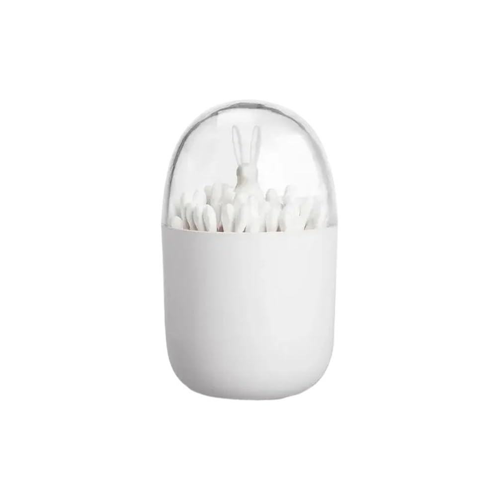 TIANSHENGQI Creative Toothpick Holder Plastic Cotton Swab With Cute Mini Cactus Trees Rabbit Table Accessories Home Decor(D)