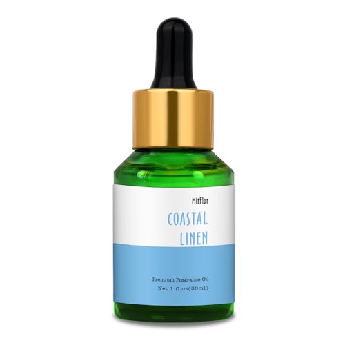 Image of Coastal Linen Fragrance Oil, MitFlor 30ml Single Scented Oils, Large Size Premium Grade Fragrance Oil for Soap & Candle Making, Aromatherapy Diffuser Oils, Clean & Fresh Scent for Home