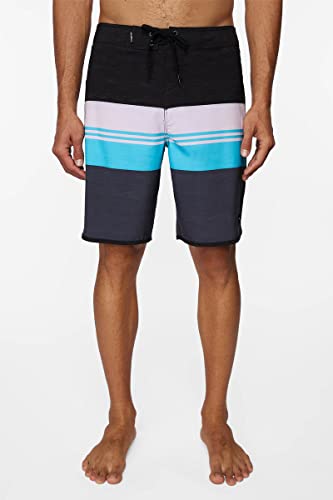 O'NEILL Men's 19 Inch 4-Way Stripe Boardshorts - Quick Dry Swim Trunks for Men with Fabric and Pockets3