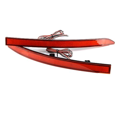 Luz trasera de coche for VW for Tiguan 2009 2010 2011 2012 2013 2014 2015 2016 2 piezas luz reflectora de parachoques trasero parada trasera de coche lámpara antiniebla luces LED de remolque(Red)