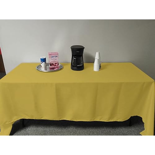 Intedge TCM3636-YELLOW Square Tablecloth, 36