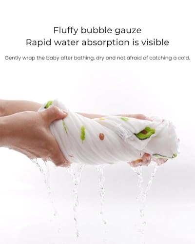 Image of Kassy Pop Printed 6 Layer Bamboo Muslin Blanket Cum Swaddling Towel for Baby, Toddlers | 70% Bamboo, 30% Cotton | AC Quilt, Multi-Purpose Blanket | 110cm x 110cm (Multicolor Print)