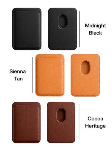 Image of MagSafe Compatible Wallet for iPhone | Strong Magnetic Card Holder | Slim Leather Wallet | Holds 2-3 Cards | Best for iPhone 17 /16 /15 /14 /13 /12