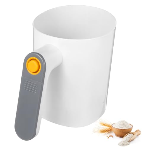 Vaguelly 電動粉ふるい機 家用自動ふるい器 高効率メッシュ搭載 速効粉ふるい 使いやすいバッテリー式ベーキングツール ケーキ 砂糖粉用