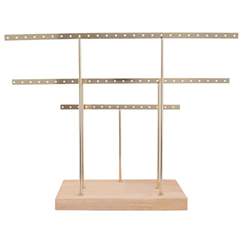 Fhdpeebu Joyería Hender árbol organizador de metal para mujer joyería pendientes anillos collares pendientes oro Cover