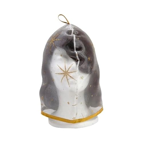 WW WigWrap Wigotism WigWrap a custom fabric used to protect wigs from dirt and dust. (Standard - SM-MD, Gold Stars)