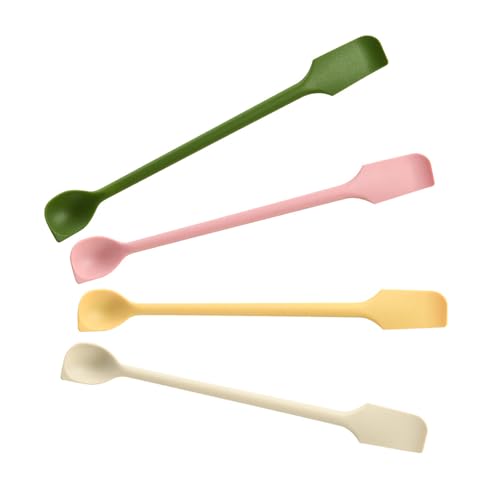 LEIDJGUN Conjunto 4 Espátulas Espátula Cocina Silicona Flexible Mezcla Espátula para Hornear para Mezclar Salsas O Raspado