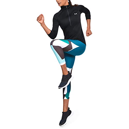 Under Armour Women's Tech ½ Zip Long-Sleeve Pullover , Black (001)/Metallic Silver , Small