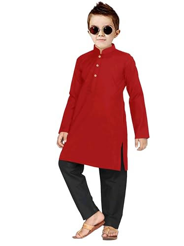 Image of Trustous Elegant Ethnic Wear Boys's Cotton Kurta Pyjama Sets
