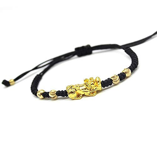 2 Pcs Pi Xiu Red String Bracelet Chinese Feng Shui Pi Xiu Kabbalah Red Rope Bracelet Gold Bead Handmade Strand Charm Bracelets Amulet for Men Women Good Luck Wealth Evil Eye Protection4