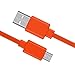 Tour Flat Charging Power Supply Cable Cord Line for JBL Wireless Speaker (Orange)