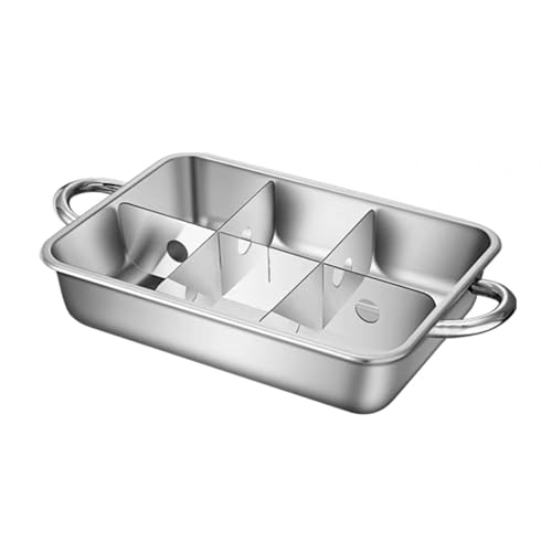 おでん鍋 おでん鍋仕切り付 取り外し可能な仕切り ミニ火鍋 屋外用小型鍋 関東煮 ステンレス鋼 適用ストーブ:ガスストーブ、電磁調理器、電気セラミックストーブ 家庭用 業務用 (6グリッド)