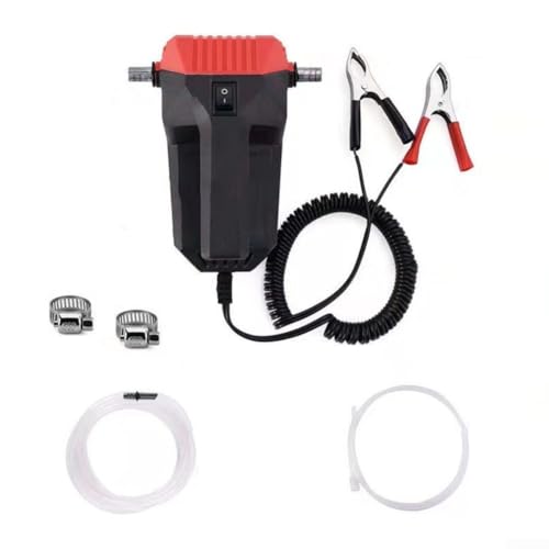 MoSundi Bomba extractora de aceite eléctrica de 12 V para transferencia de aceite de calefacción diésel de motor, diseño compacto y portátil ABS con válvula de derivación integrada y filtro, color