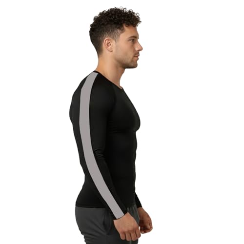 Image of NINQ Half Sleeve Compression T-Shirt - Men's Athletic & Sports Tights for Fitness Gym