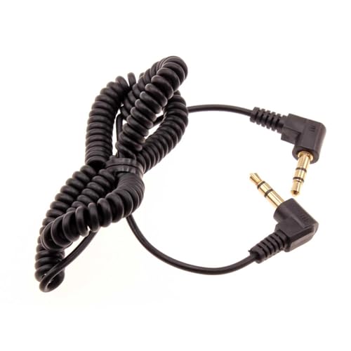 Cable Auxiliar Enrollado 3.5mm Negro para Audio