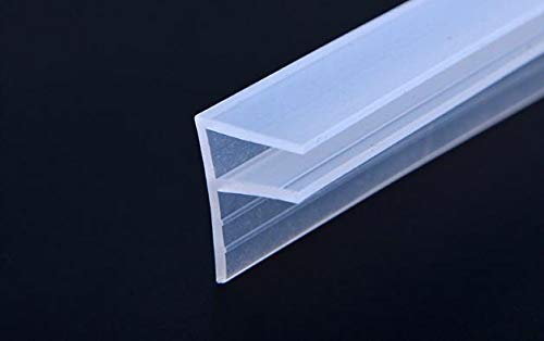 3M (120 Inch) Glass Shower Door Seal Strip Frameless Seal Shower Door Sealing Strips Silicone Rubber Window Seal To Stop Shower Leaks Flexible Weatherproof Seal For Bathroom (F-Type 6Mm (1/4 Inch)) #TOP24
