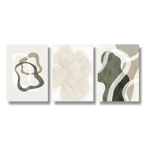 Impression sur toile abstraite ginkgo YAJNILUCK triptyque haut de gamme - 4