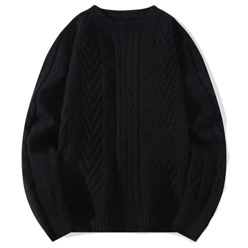 Men Knitted Men's Sweater Round Neck Twists Weaving Pink Pullover Men Warm Sweater Tops