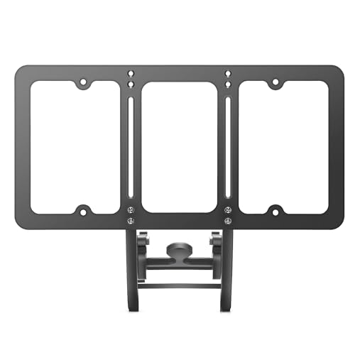 TesFram No Drill Front License Plate Holder for Tesla Model Y (2020-2024) Height-Adjustable & USA Patent-Made Front License Plate Bracket Mounting Kit with Anti Theft Features