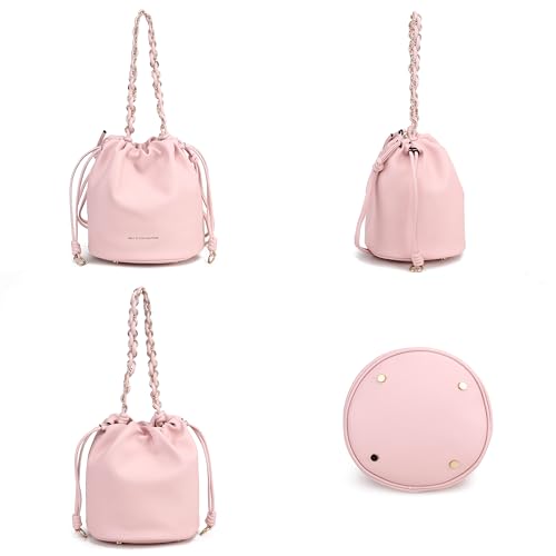 Image of MKF Collection Crossbody Bucket Bag for Women, Vegan Leather Drawstring Hobo Shoulder Bags Handbag Purse by Mia K