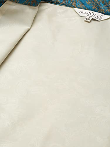 Image of SOJANYA (Since 1958, Men's Silk Blend Grey Kurta Pyjama & Silk Blend Jacket Combo