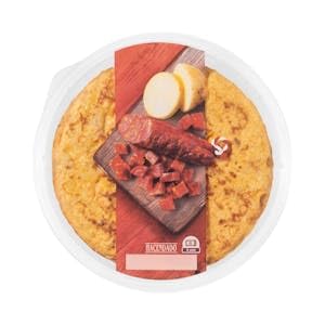 Tortilla de patata con chorizo Hacendado con aceite de oliva Bandeja 600 g Pack 2