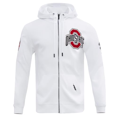 Image of Pro Standard Mens College Classic Chenille Cotton Double Knit Full Zip Hoodie