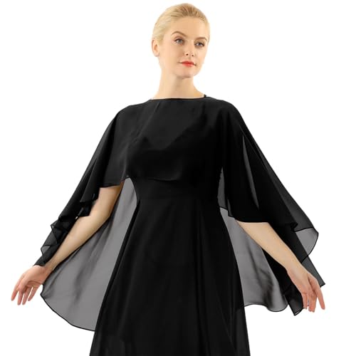 Women's Sheer Cape Wrap Chiffon Bridesmaid Wedding Bridal Shawl Shrug for  Evening Party Dress Cover Up - Product Details