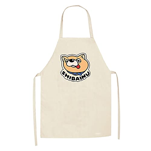 westtrend Anime Gokushufudo Schürze The Way of The Househusband Schürze Japanische Shiba Inu Print Schürze Haltegurt Schürze Geschirrspülen Kochen Bäckerei Gokushufudo Cosplay Kostüm 80cm * 66cm Cover