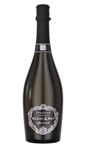 SCAVI & RAY Prosecco DOC Spumante extra trocken 0,75l, fruchtig frischer Schaumwein aus Italien, 11% Vol. Alkohol - perfekt für festliche Anlässe & Prosecco-Cocktails