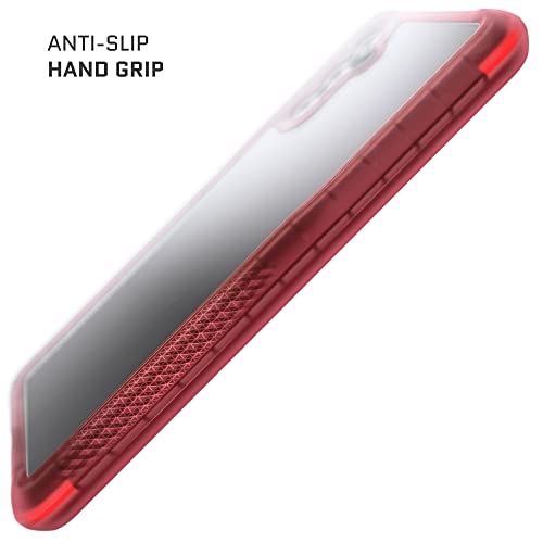 Image of Ghostek COVERT Red Galaxy A13 5G Case Clear Hard Back Shockproof Protective Phone Cover Premium Slim Thin Lightweight Design Heavy Duty Designed for 2021 Samsung A13 5G (6.5inch) (Red-Limited Edition)