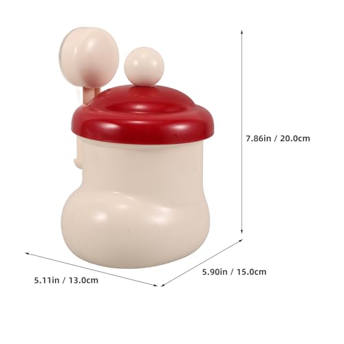 Mini caneca de basura beige con tapa y diseño bota miniatura 2